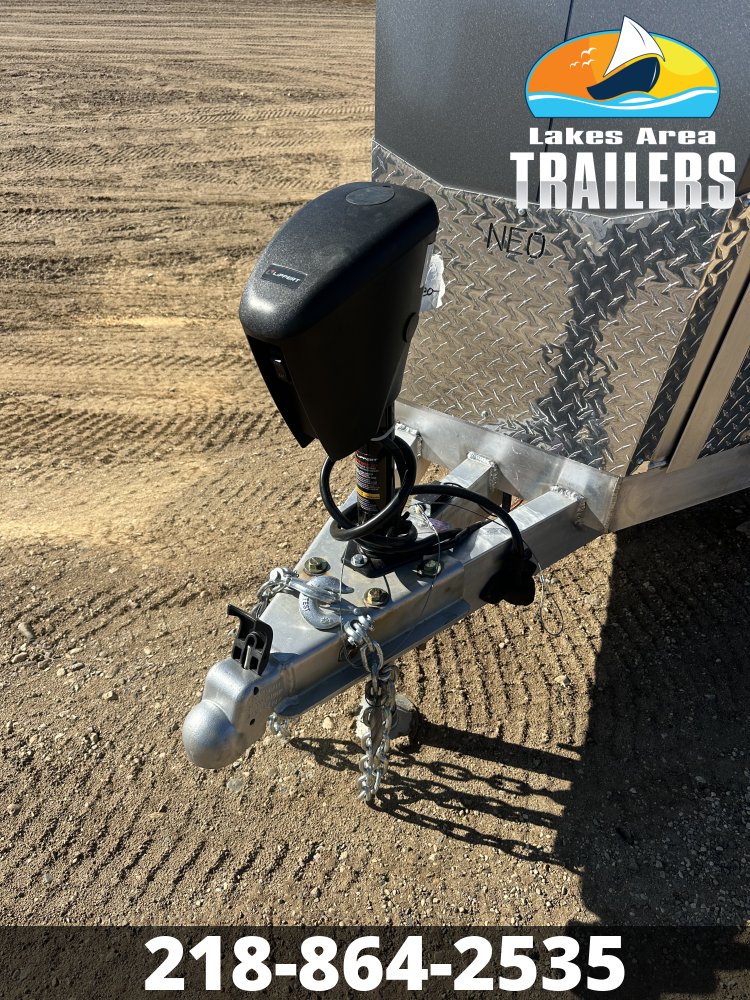 2027 NEO 8.5X24 NMS BATTLESHIP GRAY ALUMINUM ENCLOSED SNOWMOBILE TRAILER