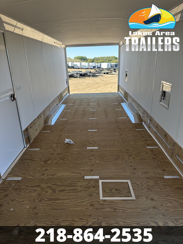 2027 NEO 8.5X24 NMS BATTLESHIP GRAY ALUMINUM ENCLOSED SNOWMOBILE TRAILER