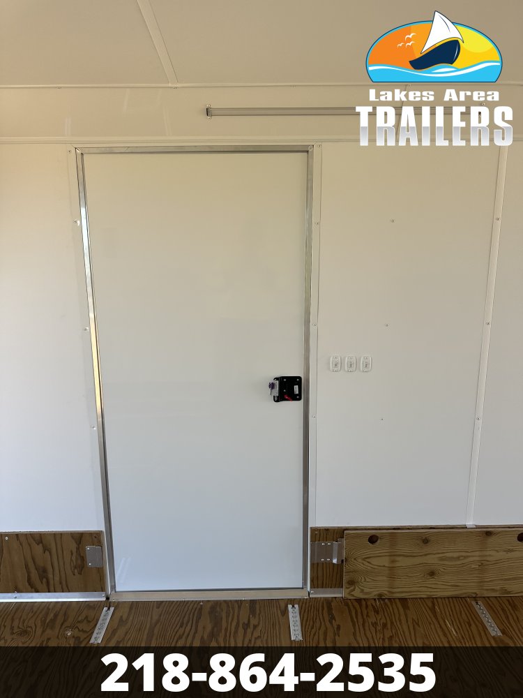 2027 NEO 8.5X24 NMS BATTLESHIP GRAY ALUMINUM ENCLOSED SNOWMOBILE TRAILER