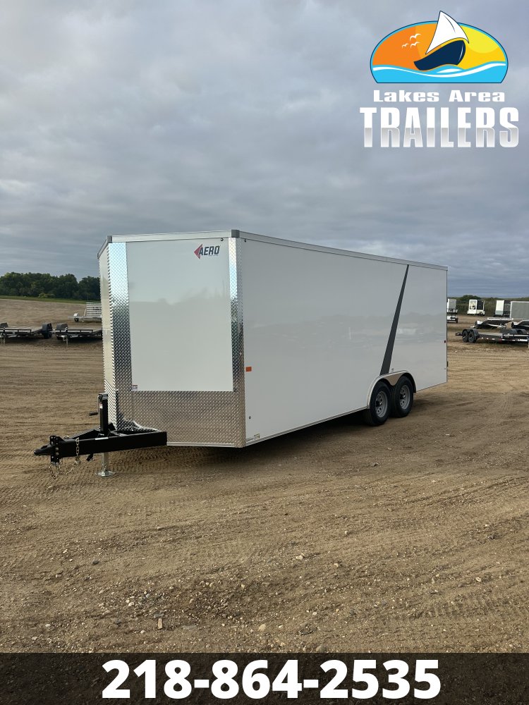 2027 AERO 8.5X20 WHITE ENCLOSED TRAILER