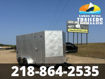 2026 CROSS 7X14 BETA SILVER ENCLOSED TRAILER