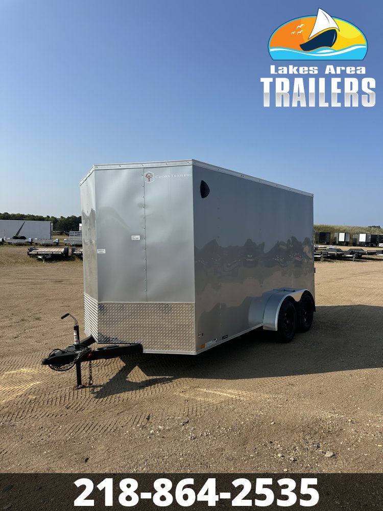 2026 CROSS 7X14 BETA SILVER ENCLOSED TRAILER