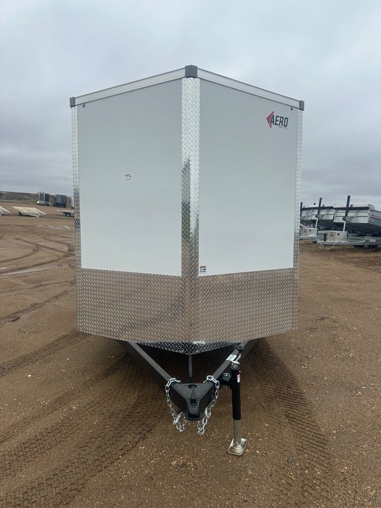 2025 AERO 7X16 WHITE ENCLOSED TRAILER