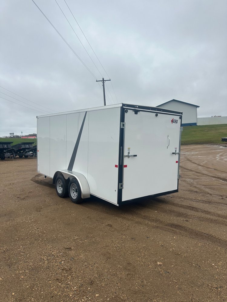 2025 AERO 7X16 WHITE ENCLOSED TRAILER