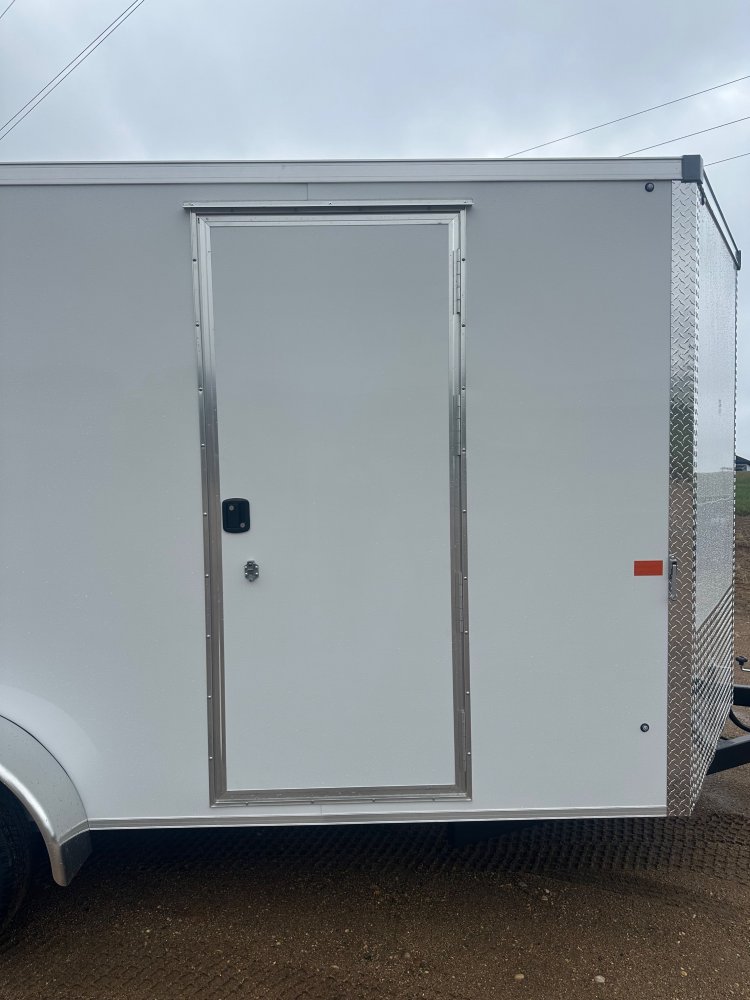 2025 AERO 7X16 WHITE ENCLOSED TRAILER