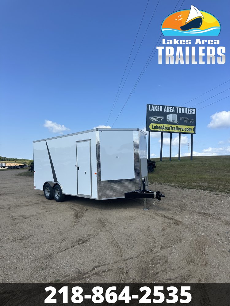 2026 AERO 8.5X16 WHITE ENCLOSED TRAILER