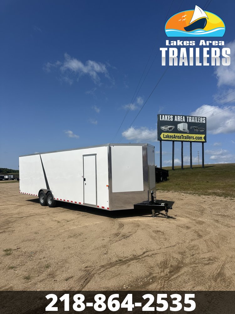 2027 AERO 8.5X28 WHITE ENCLOSED TRAILER