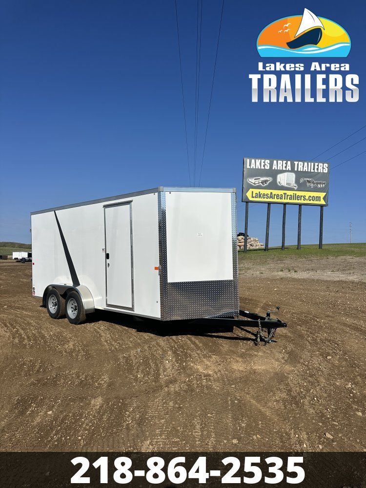 2026 AERO 7X16 WHITE ENCLOSED TRAILER