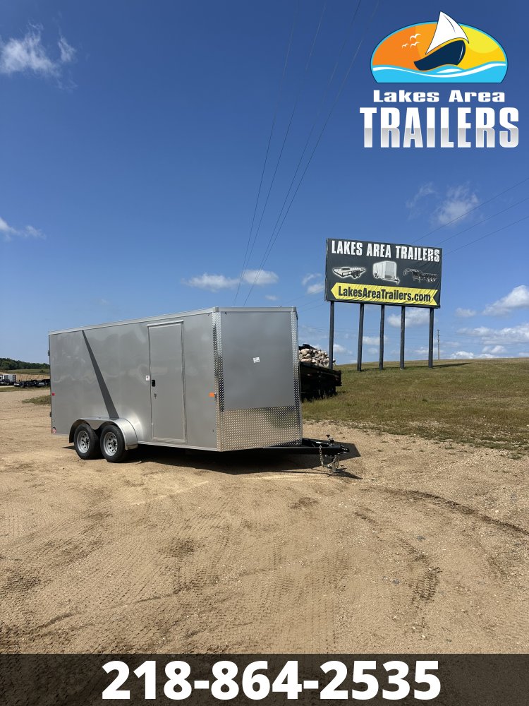 2027 AERO 7X16 SILVER ENCLOSED TRAILER