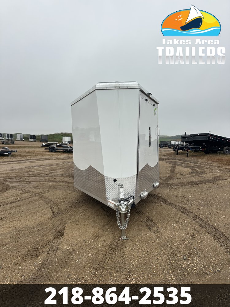 2027 NEO 7.5X29 NASX CHARCOAL/WHITE ALUMINUM ENCLOSED SNOWMOBILE TRAILER