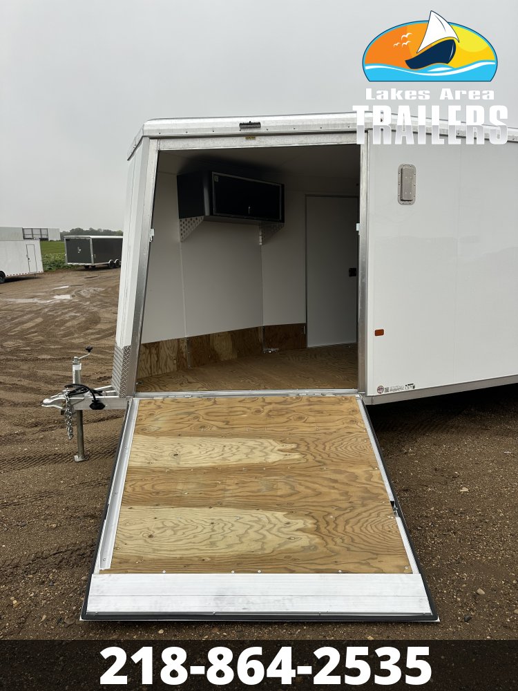 2027 NEO 7.5X29 NASX CHARCOAL/WHITE ALUMINUM ENCLOSED SNOWMOBILE TRAILER