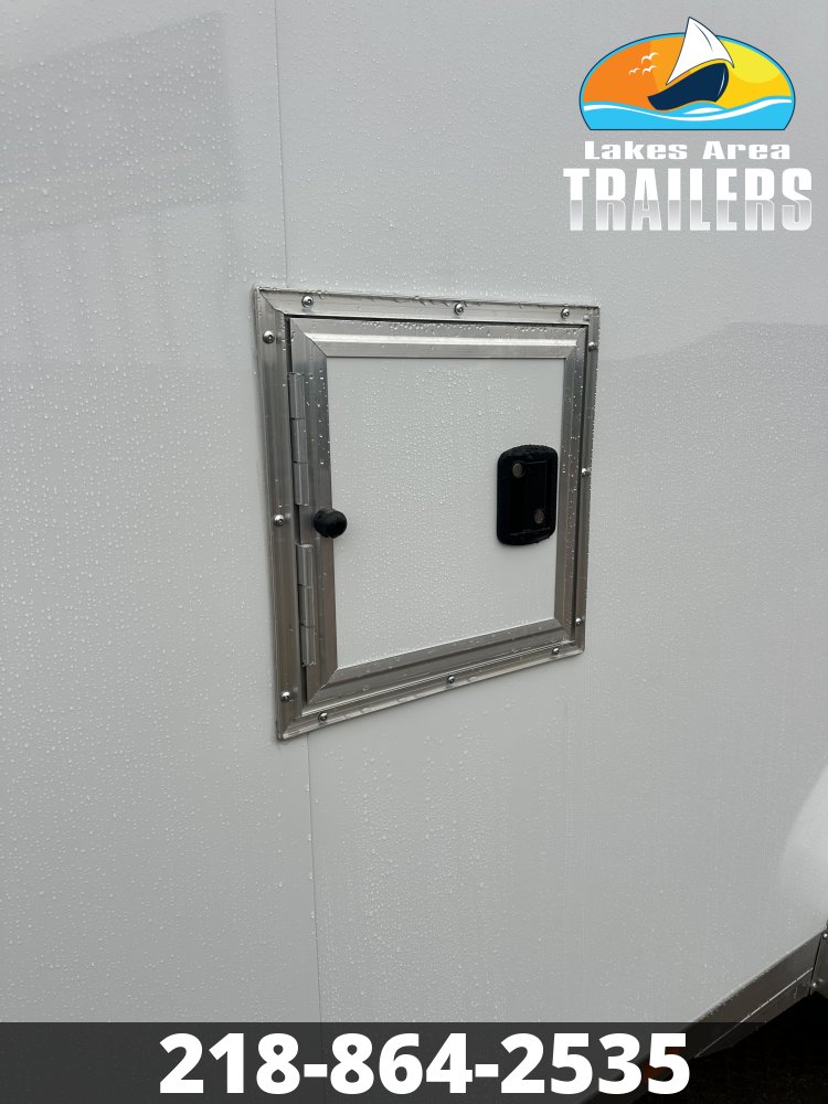 2027 NEO 7.5X29 NASX CHARCOAL/WHITE ALUMINUM ENCLOSED SNOWMOBILE TRAILER