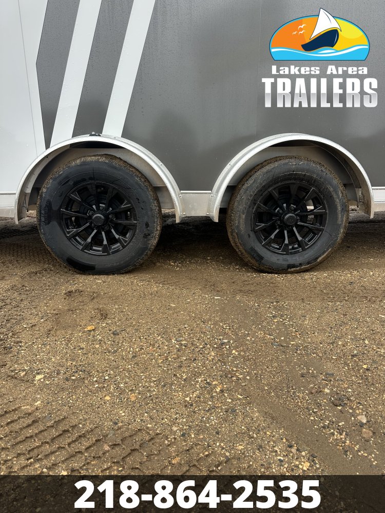 2027 NEO 7.5X29 NASX CHARCOAL/WHITE ALUMINUM ENCLOSED SNOWMOBILE TRAILER