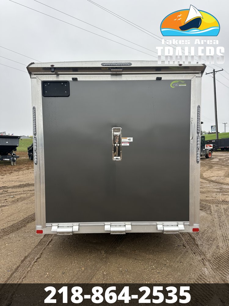 2027 NEO 7.5X29 NASX CHARCOAL/WHITE ALUMINUM ENCLOSED SNOWMOBILE TRAILER