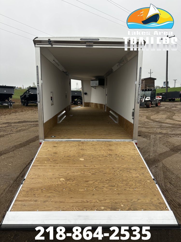 2027 NEO 7.5X29 NASX CHARCOAL/WHITE ALUMINUM ENCLOSED SNOWMOBILE TRAILER