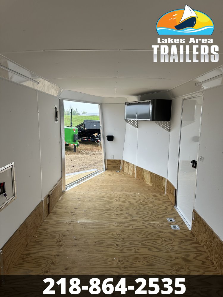2027 NEO 7.5X29 NASX CHARCOAL/WHITE ALUMINUM ENCLOSED SNOWMOBILE TRAILER