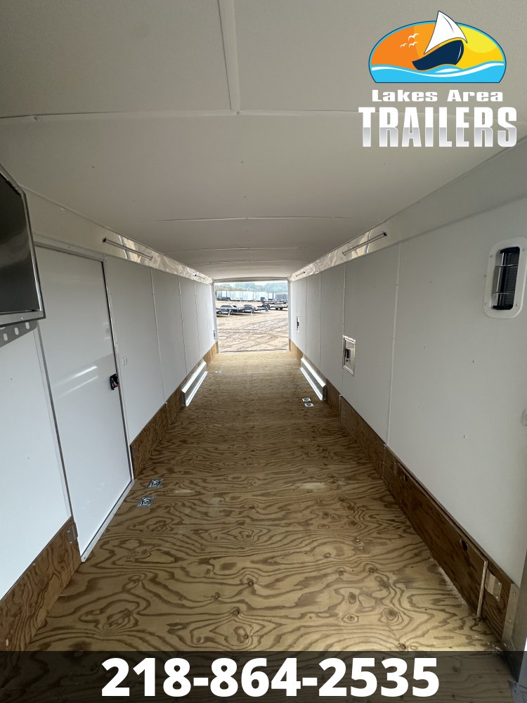 2027 NEO 7.5X29 NASX CHARCOAL/WHITE ALUMINUM ENCLOSED SNOWMOBILE TRAILER