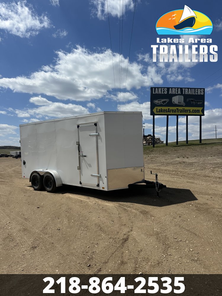 2026 CROSS 7X16 BETA WHITE ENCLOSED TRAILER
