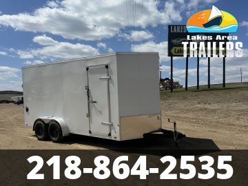 2026 CROSS 7X16 BETA WHITE ENCLOSED TRAILER