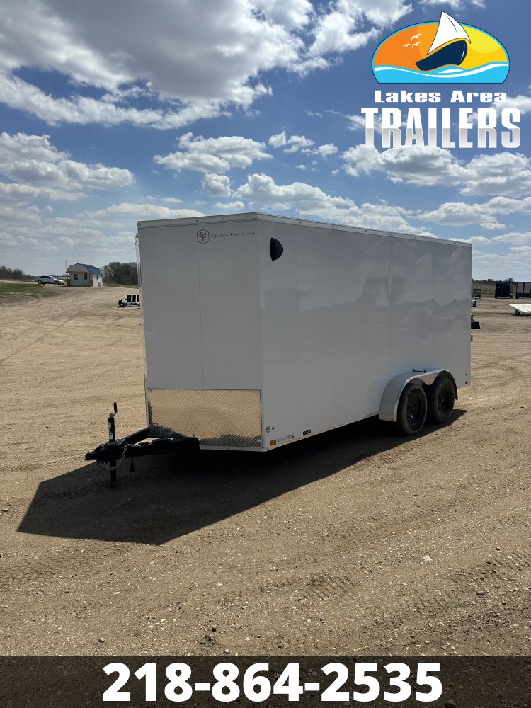 2026 CROSS 7X16 BETA WHITE ENCLOSED TRAILER