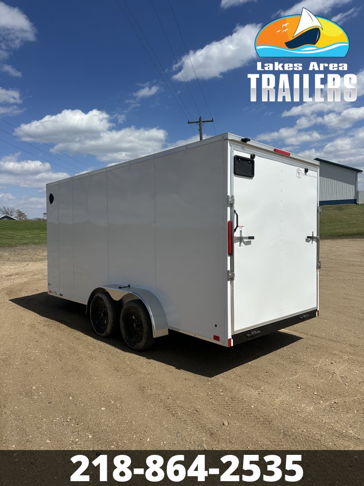 2026 CROSS 7X16 BETA WHITE ENCLOSED TRAILER