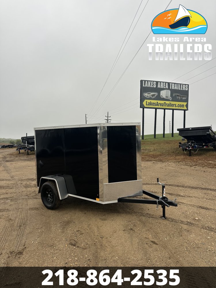 2027 CROSS 5X8 BLACK ENCLOSED TRAILER