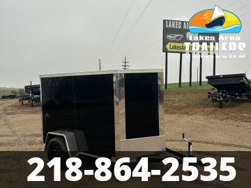 2027 CROSS 5X8 BLACK ENCLOSED TRAILER