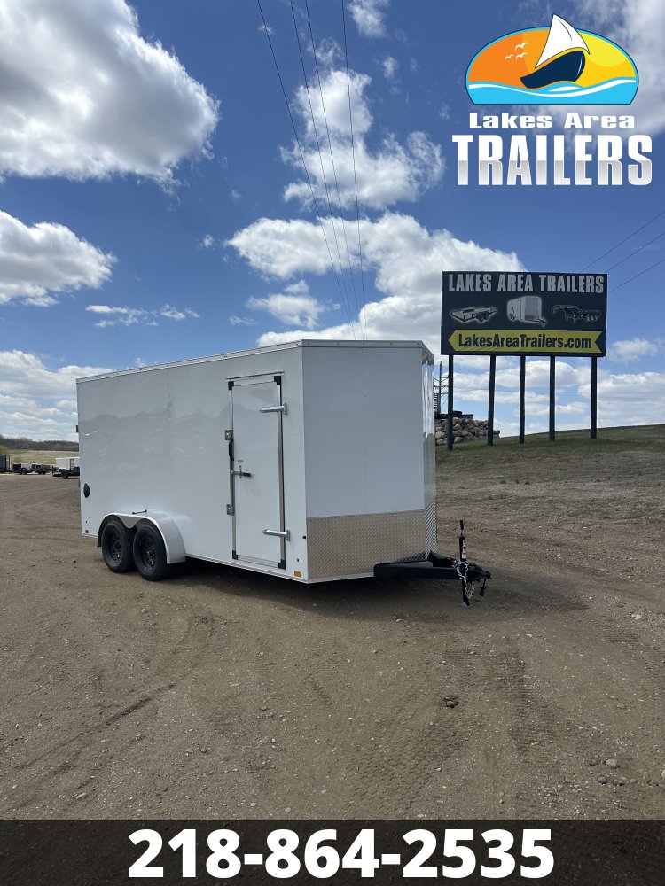 2026 CROSS 7X16 BETA WHITE ENCLOSED TRAILER