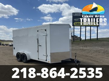 2026 CROSS 7X16 BETA WHITE ENCLOSED TRAILER