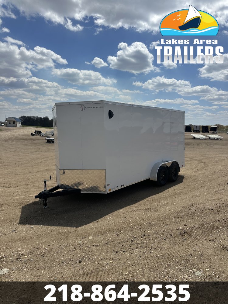 2026 CROSS 7X16 BETA WHITE ENCLOSED TRAILER