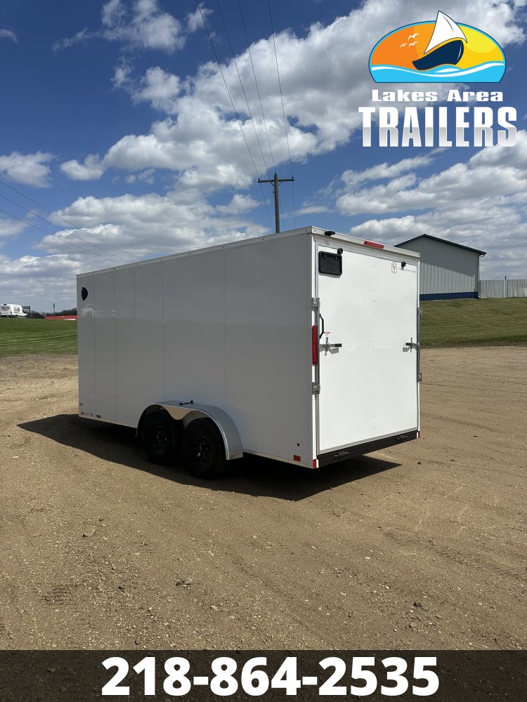 2026 CROSS 7X16 BETA WHITE ENCLOSED TRAILER