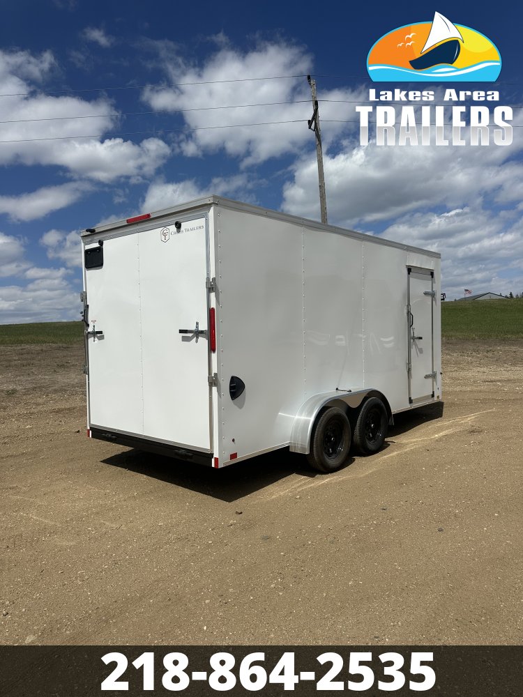 2026 CROSS 7X16 BETA WHITE ENCLOSED TRAILER