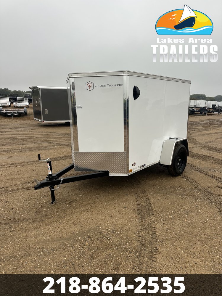 2027 CROSS 5X8 WHITE ENCLOSED TRAILER