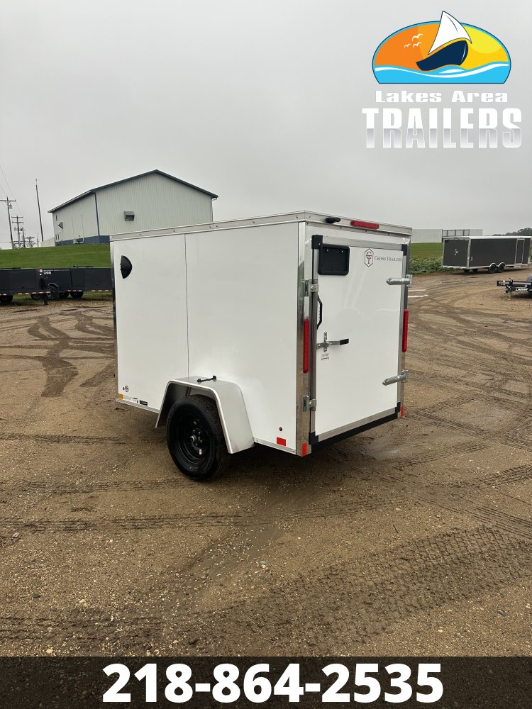 2027 CROSS 5X8 WHITE ENCLOSED TRAILER