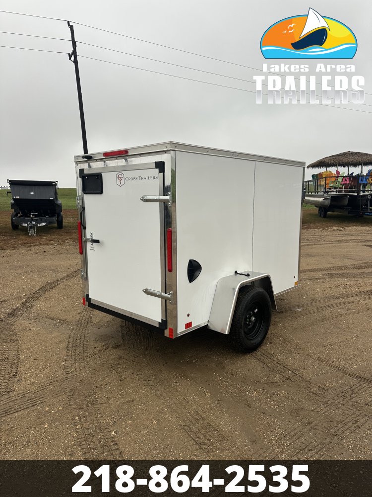 2027 CROSS 5X8 WHITE ENCLOSED TRAILER