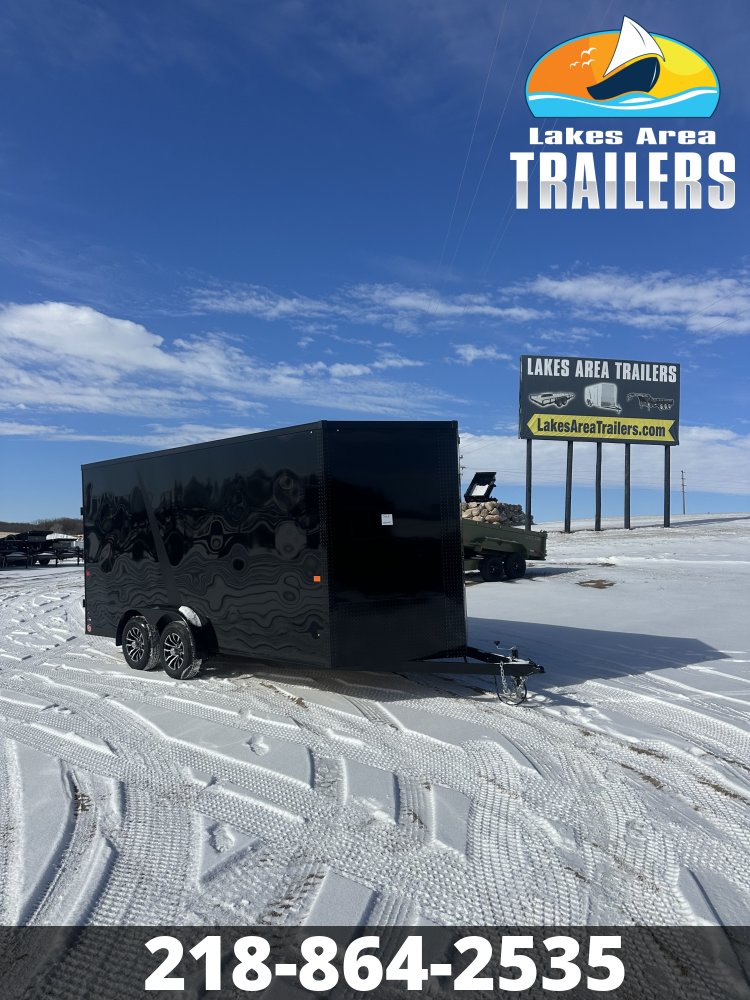 2026 AERO 7.5X16 UTV BLACK BLACKOUT ENCLOSED TRAILER