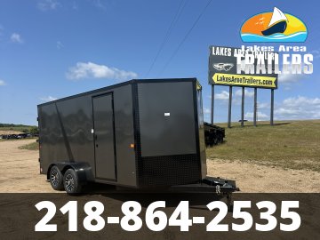 2027 AERO 7X16 CHARCOAL BLACKOUT ENCLOSED TRAILER