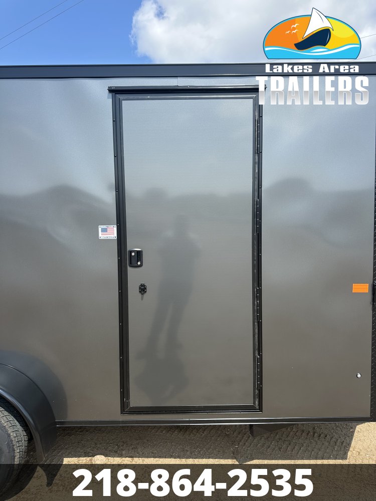 2027 AERO 7X16 CHARCOAL BLACKOUT ENCLOSED TRAILER