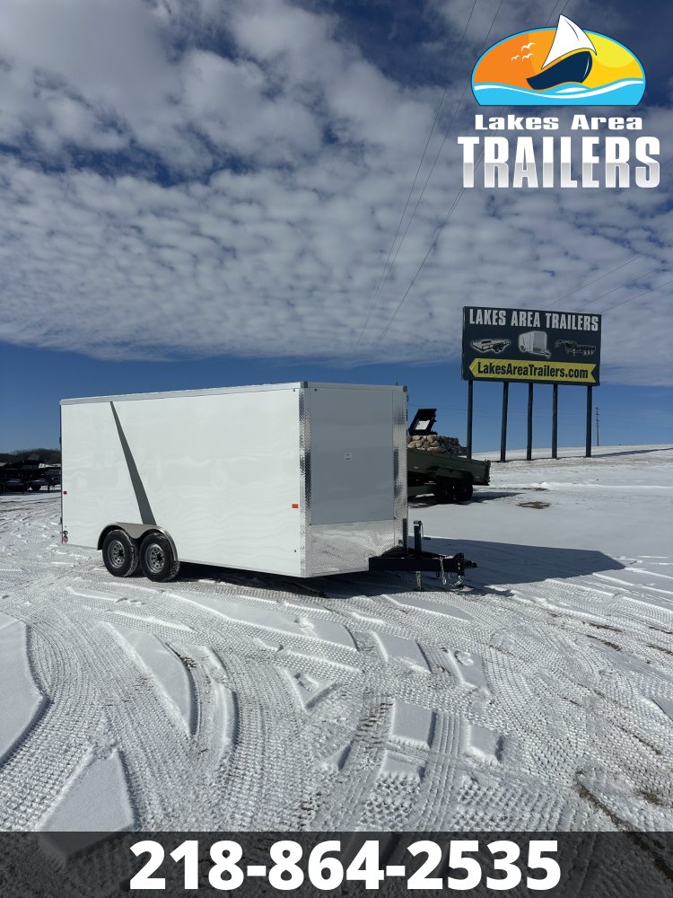 2026 AERO 8.5X16 WHITE ENCLOSED TRAILER