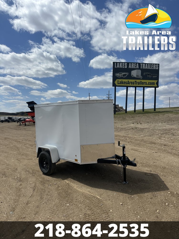 2026 CROSS 4X6 BETA WHITE ENCLOSED TRAILER
