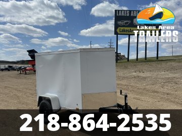 2026 CROSS 4X6 BETA WHITE ENCLOSED TRAILER