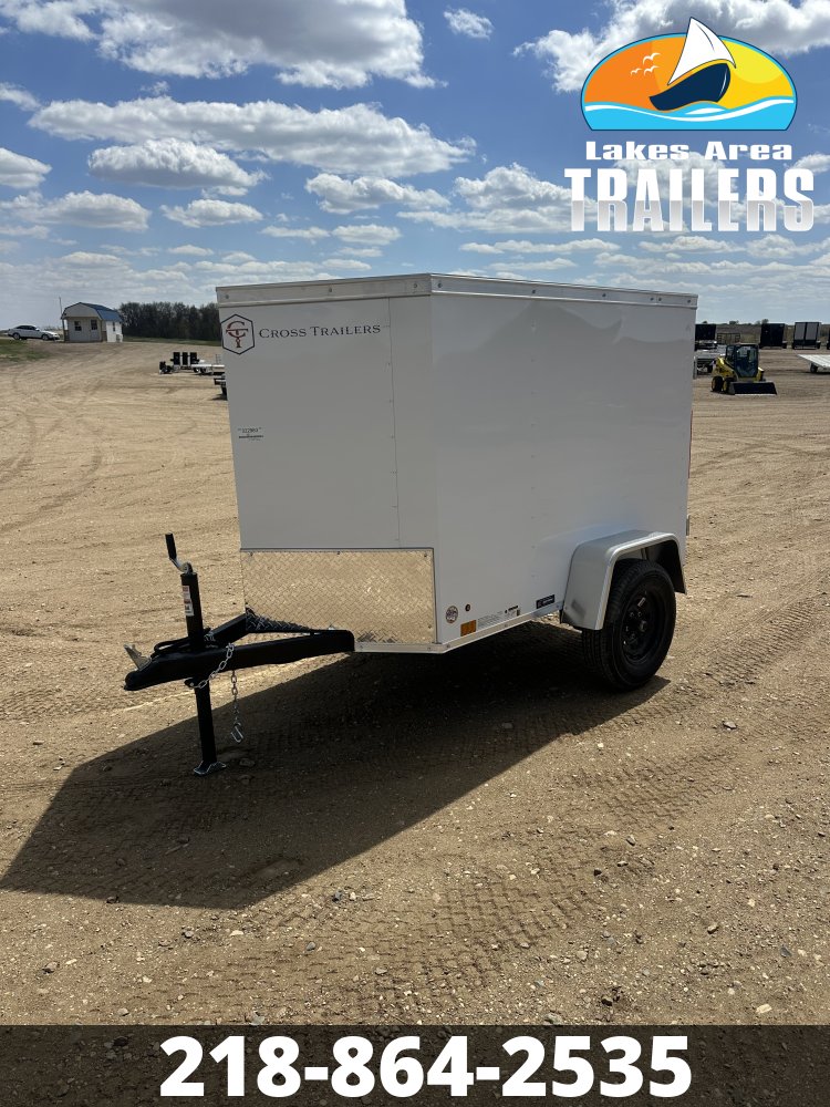 2026 CROSS 4X6 BETA WHITE ENCLOSED TRAILER