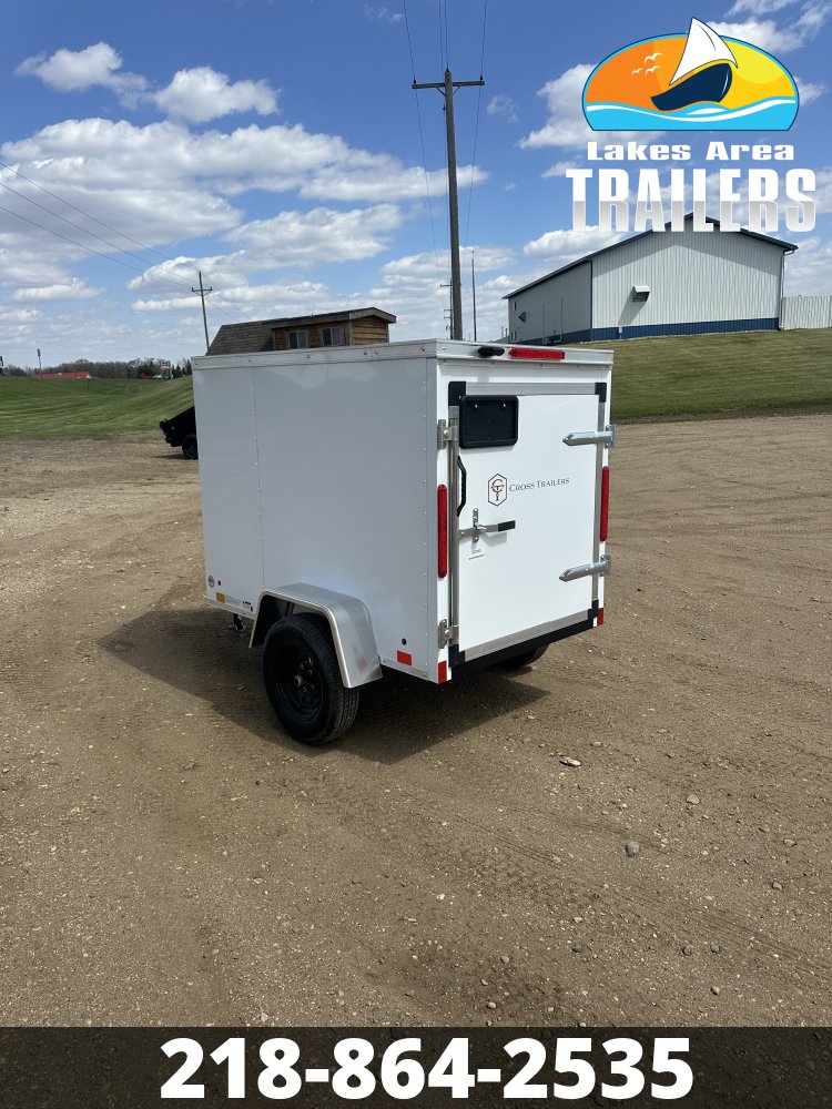 2026 CROSS 4X6 BETA WHITE ENCLOSED TRAILER
