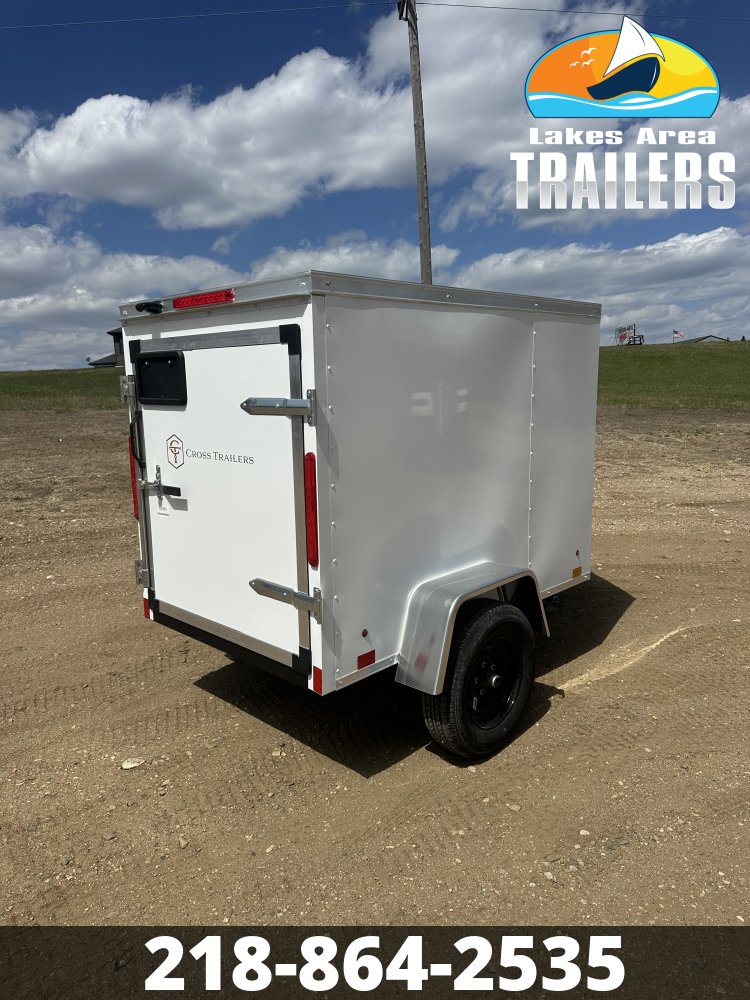 2026 CROSS 4X6 BETA WHITE ENCLOSED TRAILER