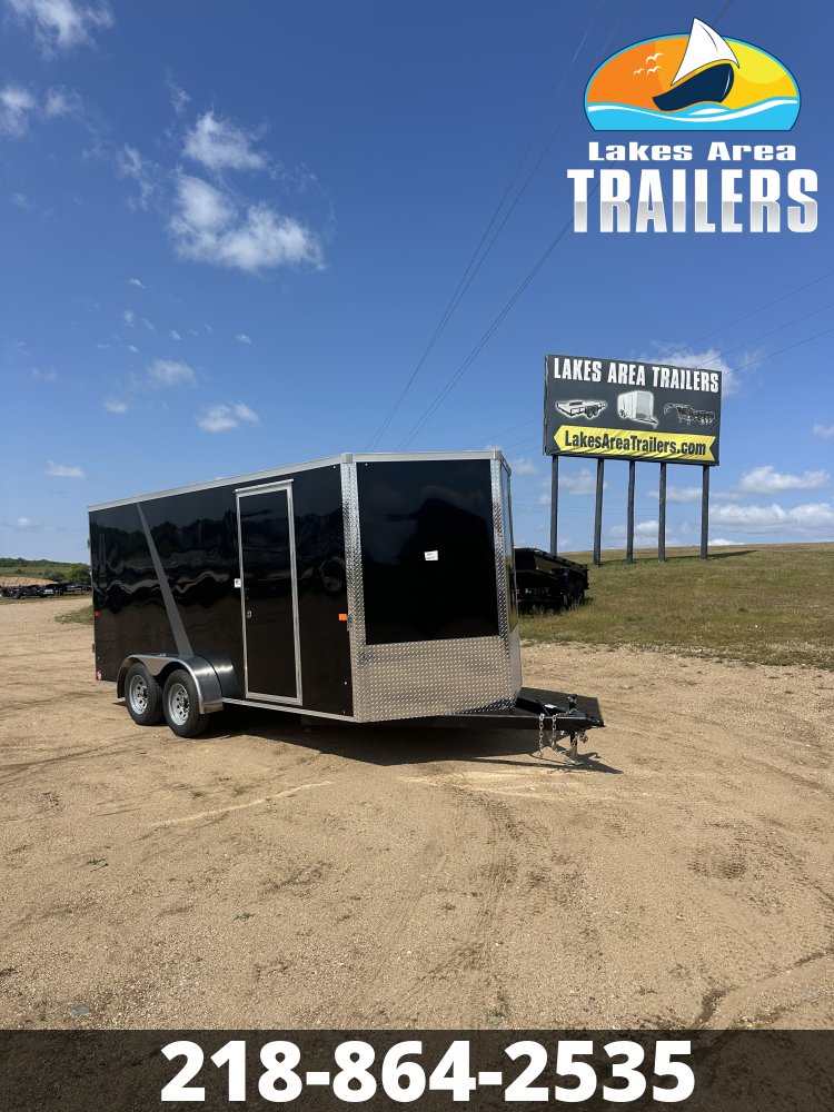 2027 AERO 7X16 BLACK ENCLOSED TRAILER
