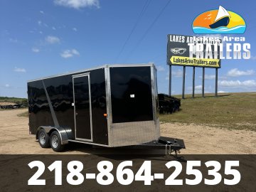 2027 AERO 7X16 BLACK ENCLOSED TRAILER