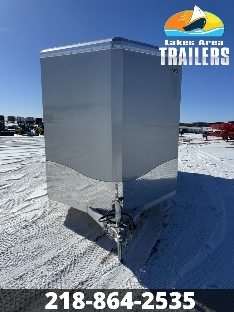 2026 NEO 7.5X16 SILVER/CHARCOAL ALUMINUM ENCLOSED TRAILER