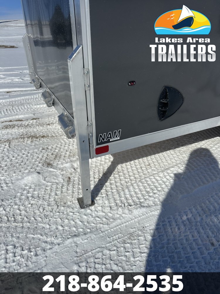 2026 NEO 7.5X16 SILVER/CHARCOAL ALUMINUM ENCLOSED TRAILER