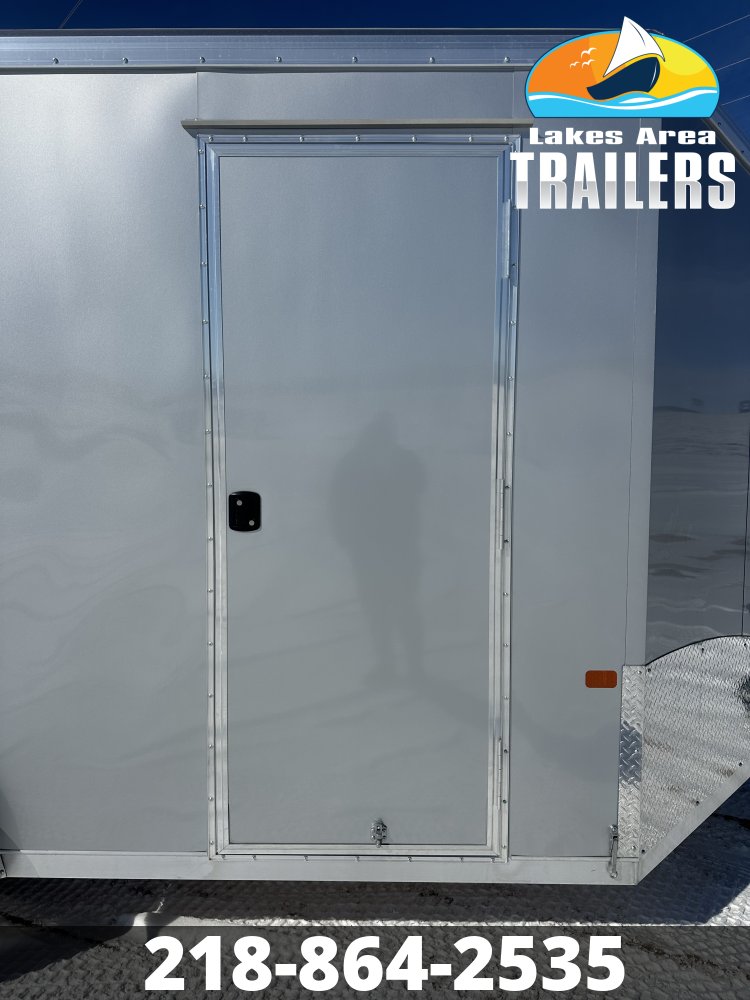 2026 NEO 7.5X16 SILVER/CHARCOAL ALUMINUM ENCLOSED TRAILER