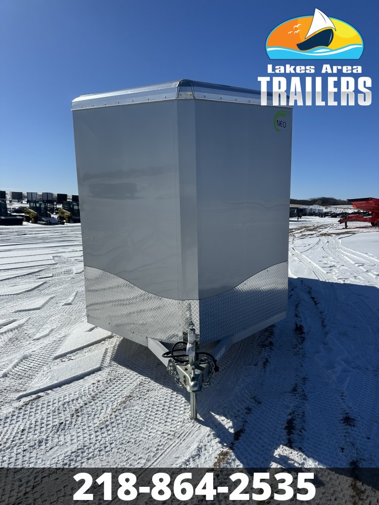 2026 NEO 7.5X16 SILVER/BLACK ALUMINUM ENCLOSED TRAILER